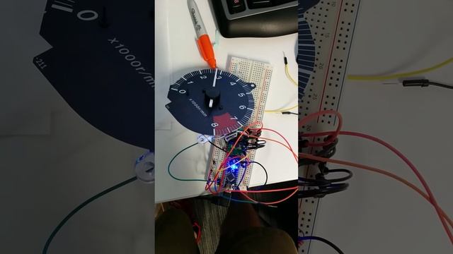 Arduino, CS4122, NB Miata air core gauge tachometer