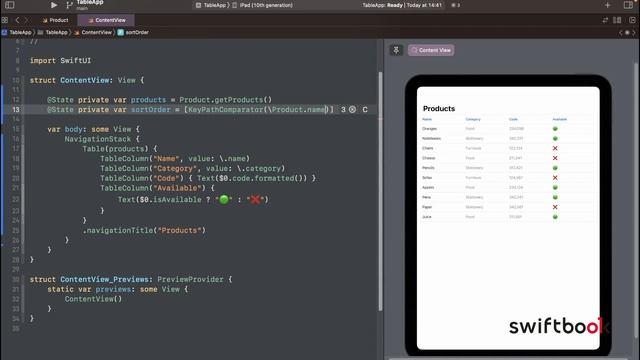 Table in SwiftUI