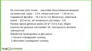 Эффективность новых инсектицидов в борьбе с хлопковой совкой в посевах зернобобовых культур