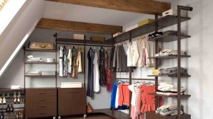 Дизайн гардеробной на мансарде