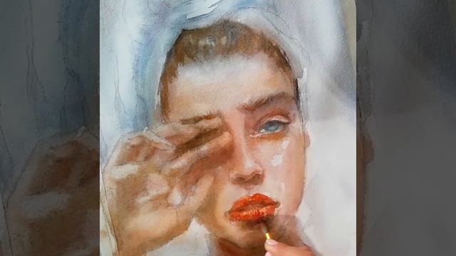 Как рисовать портрет акварелью смотреть онлайн