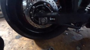 Установка колеса 260 и маятника на SUZUKI HAYABUSA 1 поколение