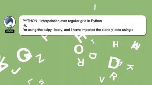 PYTHON : Interpolation over regular grid in Python