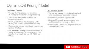 DynamoDB Pricing Model | DynamoDB | Amazon AWS