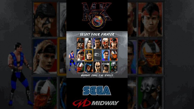 MK3 (Mortal Kombat 3 sega).Экран выбора персонажа муз.тема. #shorts