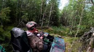 КАРАКАТИМ НА ЛЕСНУЮ МИКРОРЕЧКУ//ЛОВЛЯ ЩУКИ НА РОГАТКИ (ЖИВЦА)