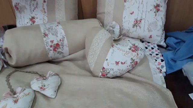 Набор подушек в стиле прованс на диванчик. смотреть онлайн