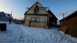 Монтаж сайдинга корабельная доска в timelapse. До и после монтажа сайдинга
