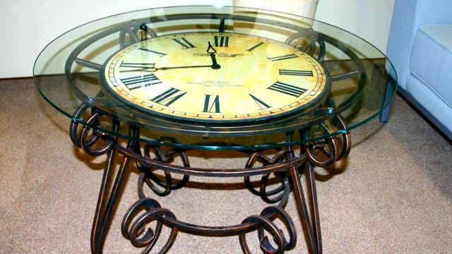 Идеи дизайна, модели и варианты журнальных столов из металла и стекла, кованые журнальные столики смотреть онлайн