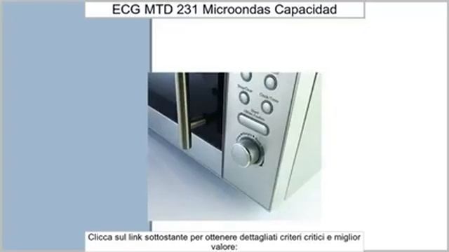 ECG MTD 231 S - Horno microondas, capacidad 23 l, 8 programas смотреть онлайн