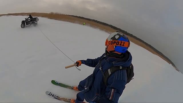 Фрирайд по озеру, перевернули квадроцикл смотреть онлайн