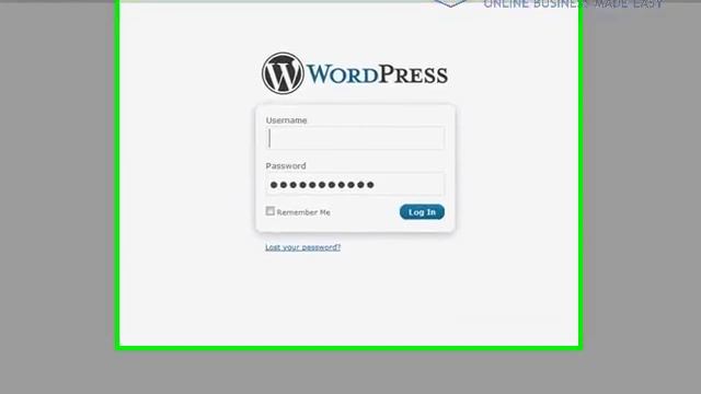 WordpressTutorial - Log In to Wordpress