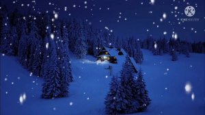 Падает снег,звуки падающего снега.Украшенная Ель.Зимняя атмосфера,снег,красивая природа.