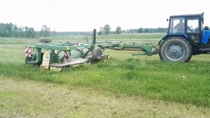 Косилка Krone AMT 5000 и Трактор МТЗ 1221