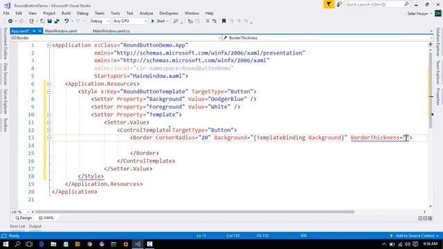 C# - Designing Round Buttons in WPF