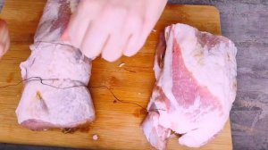 Простой мясной рулет закуска? свиная грудинка к ПРАЗДНИКУ? Рулет из свинины