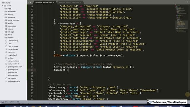 #34 Make E-commerce in Laravel 7 | Products Module in Admin (VI) | Add Product | Laravel Validation