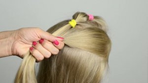 Ирокез из резинок. Прическа в садик (школу) за 5 минут #14