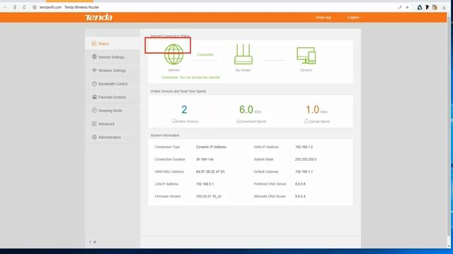 Tenda 6ac. Распаковка. Настройка. Эмуляция (клонирование) mac-адреса. смотреть онлайн