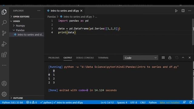 what is Series and Dataframe in pandas | Data structures in pandas python