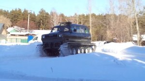 Самодельный Комфортабельный Скоростной гусеничный плавающий снегоболотоход