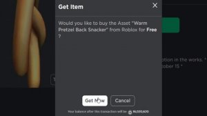 FREE ACCESSORY! HOW TO GET Warm Pretzel Back Snacker! (ROBLOX MARKETPLACE ITEM)