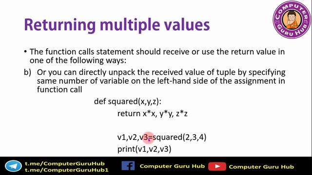 L06 Returning Multiple Values from Functions |  Class 12 Computer Science Chapter 3 | Practical
