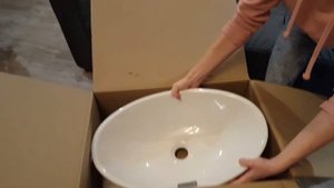 Распаковка - Умывальник Sanita Luxe Ringo Cut RNGSLWB01C