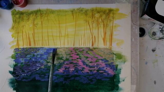 Как нарисовать пейзаж поэтапно смотреть онлайн