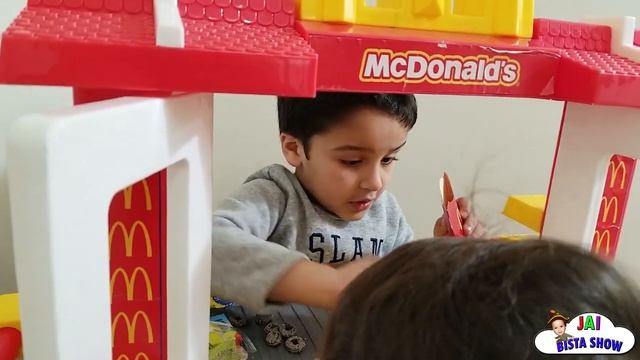 McDonalds Drive Thru Prank! || McDonald Fun Pretend Play Toy Kitchen Set with Jai Bista Show смотреть онлайн