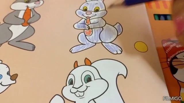 Разкрашиваем животных. Видео от 2 до 5 лет. смотреть онлайн