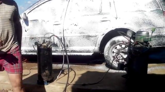 Мойка машины пенным нагитателем своими руками с компрессором на 220 вольт смотреть онлайн