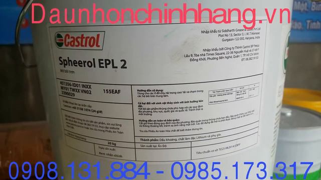 Mỡ Bôi Trơn Castrol Spheerol EPL 2