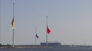 Церемония подъёма флагов в Санкт-Петербурге