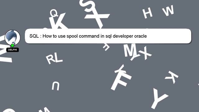 SQL : How to use spool command in sql developer oracle