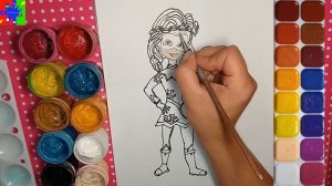 Снежная королева: Хранителей Чудес Герда из мультика. Раскраска для детей