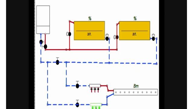 Подключение теплого пола к двухтрубной системе отопления Комбинированные системы отопления - смотреть видео онлайн от "Строительные Магни