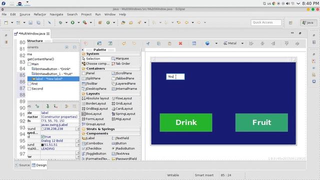97 JAVA Swing GUI Multi windows смотреть онлайн