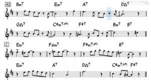Fly me to the moon - Bossa (B minor/D Major)-  Easy Solo Example for Alto Sax (Revised)