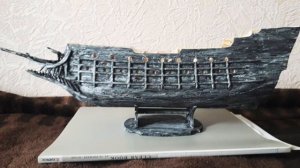 как сделать корабль Дейви джонса _летучей голландец _ из спичек