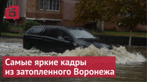 Самые яркие кадры из затопленного Воронежа