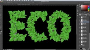 Leafy Text Effect Photoshop Tutorial