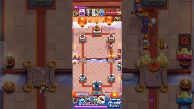 [Clash Royale] 2.6hog vs Rage clone Elite barbarian #clashroyale #hogrider #gameplay #gaming