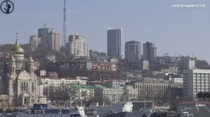 Владивосток от Покровского парка до Морского вокзала (3 апреля 2019).