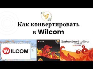 Wilcom Как конвертировать дизайны машинной вышивки