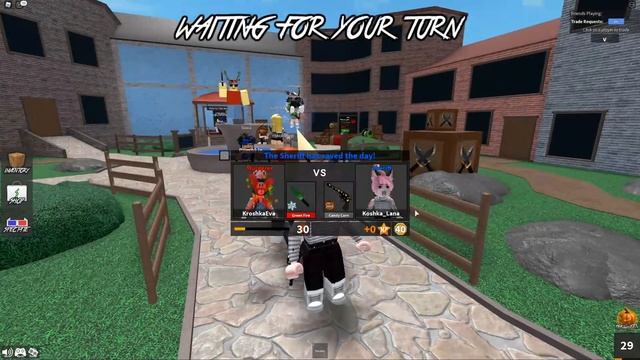 МЫ С ЕВОЙ - УБИЙСТBЕHHAЯ КОМАНДА! Roblox Murder Mystery смотреть онлайн