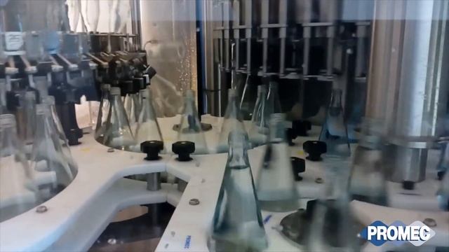 Линия розлива газированных напитков в стеклобутылки Melegari PROMEC Италия