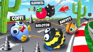 ЧЬЯ ВЕРЕВКА ПОРВЁТСЯ - ТОТ ВЫБЫВАЕТ! 4 ДРУГА ГОНЯЮТ ШАРЫ В САМОЙ УГАРНОЙ ИГРЕ В FLYING TO THE FINISH