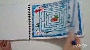 Развивающий Новогодний альбом на липучках