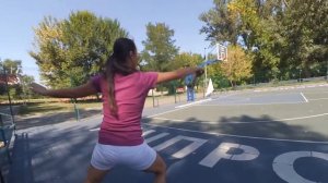 Плейстик (Playstick)...этакая разновидность гимнастики с ракеткой и мячем...